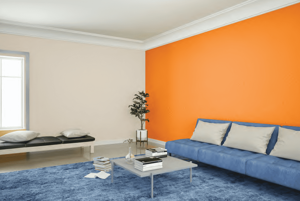 Orange Paint: Goes best with Turquoise Furniture