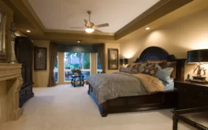 Colour schemes for dark wood furniture