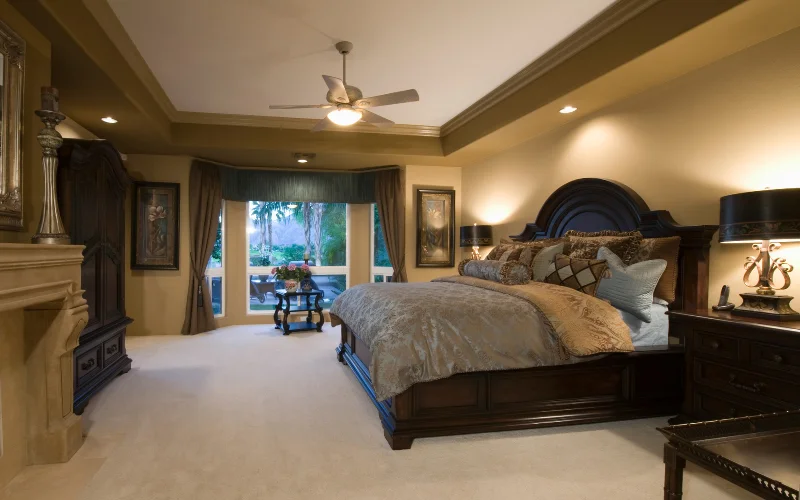 Colour schemes for dark wood furniture