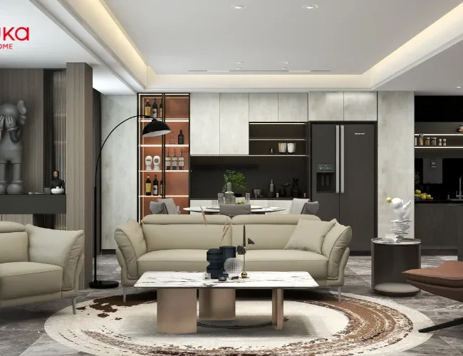 how to separate living room and dining room with furniture